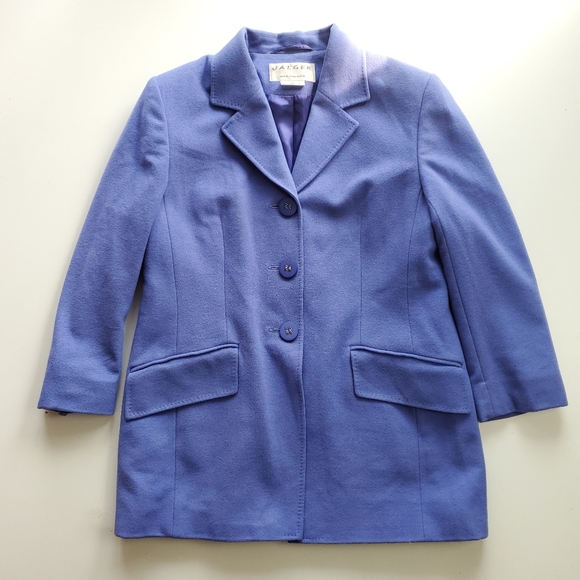 Vintage jaeger light purple blazer, wool angora - Picture 4 of 12